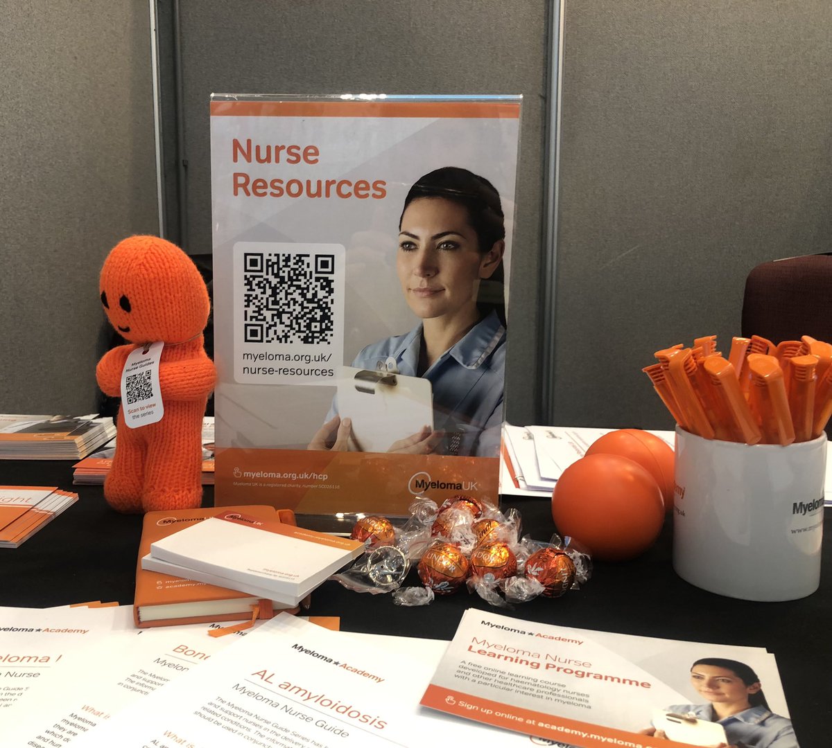 mmamynurse's tweet photo. Come and meet our Myeloma Buddy and find out about our #myeloma resources for nurses and other HCPs - stand 13 🧡 #UKONS2023 @MyelomaUK https://t.co/plffuSaDqA