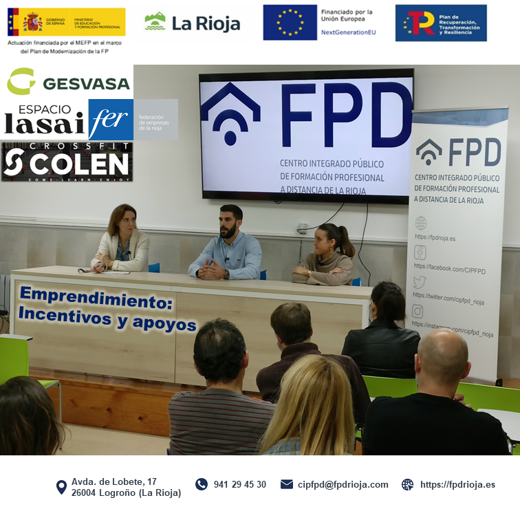 cipfpd_rioja's tweet photo. Esta mañana ha tenido lugar el "Coloquio: Incentivos y apoyos para emprender".
En FPD Rioja impulsamos el espíritu emprendedor para poner en práctica tu idea de negocio.
GRACIAS a todos por vuestra implicación.
#fp #fprioja #educacion #empleo #larioja #emprendimiento https://t.co/VPqRnchfA9