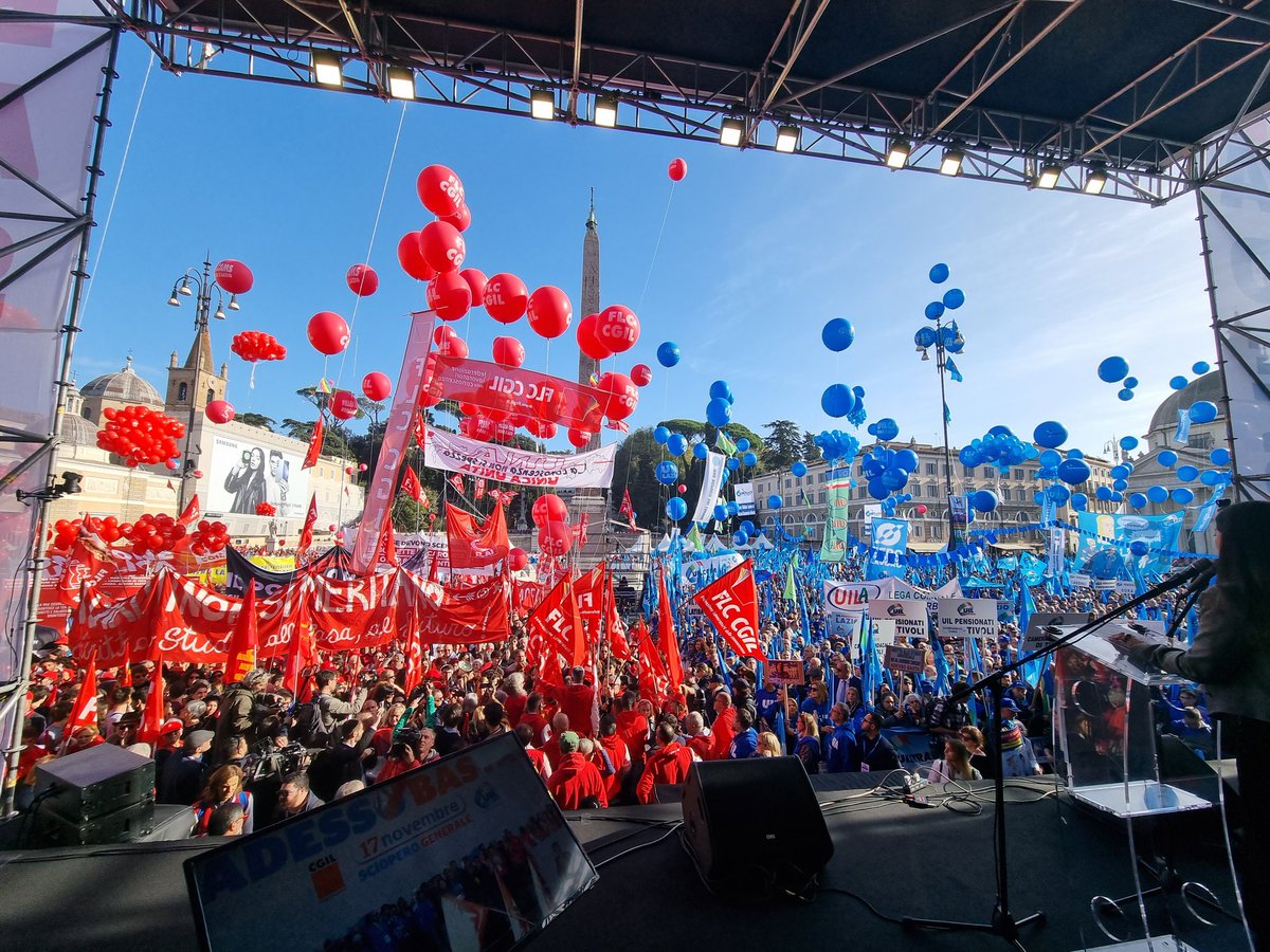 Viva l'italia, l'italia che LAVORA...
VIva l'italia con gli occhi aperti nella notte triste,
VIVA L'ITALIA, L'ITALIA CHE RESISTE!!
#ScioperoGenerale
#ResistenzaSempre