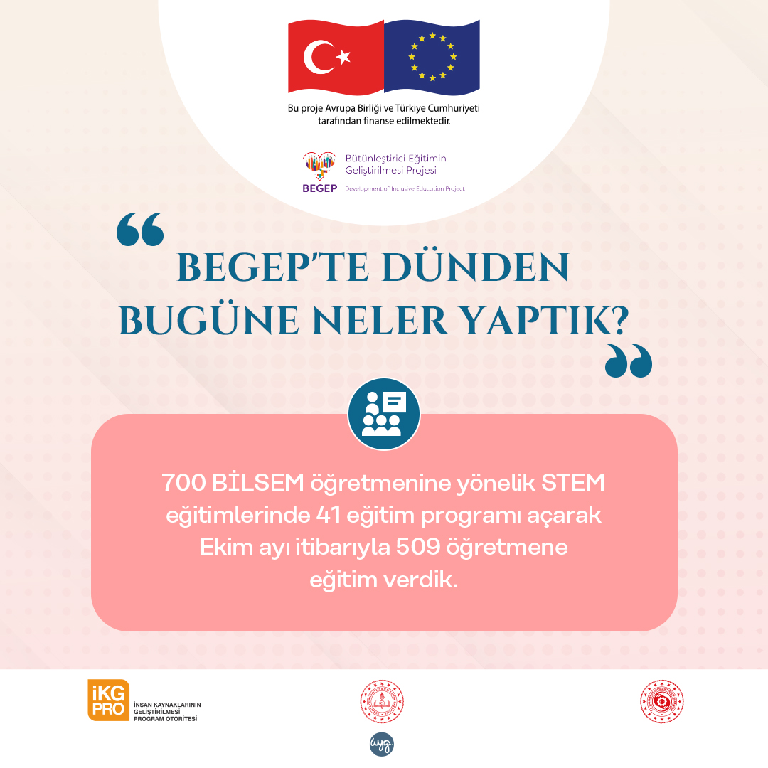 BEGEP’te dünden bugüne neler yaptık?

#FarklılıklarımızlaBirBütünüz

<a href="/IKGPRO/">İKG PRO</a> <a href="/tcmeb/">Millî Eğitim Bakanlığı</a> <a href="/EUDelegationTur/">AB Türkiye Delegasyonu🇪🇺EU Delegation to Türkiye</a> <a href="/WygTurkiye/">WYG Türkiye</a>