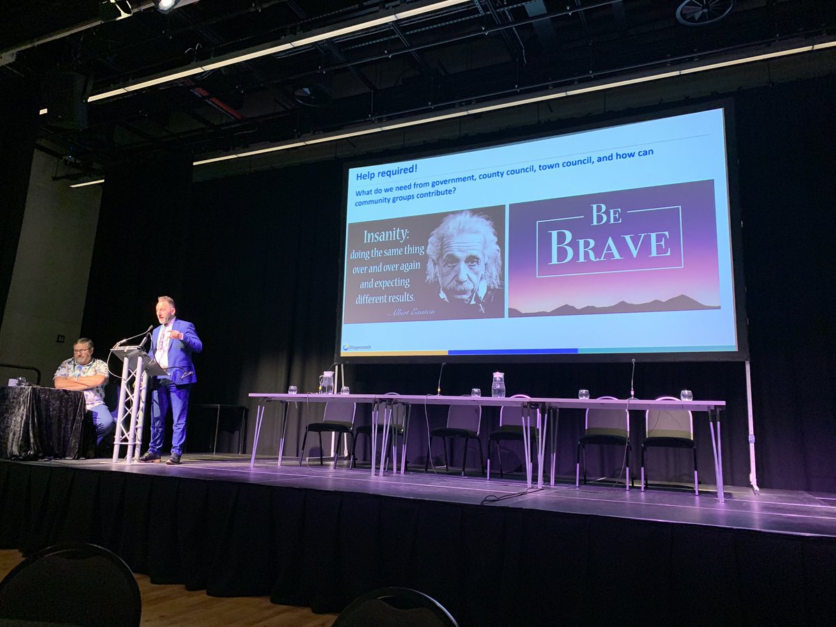 We’re supporting the #Eastbourne Sustainable &amp; Active Travel Summit today; <a href="/Joelmitchell76/">Joel</a> hammering home the point that  #BSIP bus priority is critical to our #Zebra2 bid for 28 battery electric double decks. We all need to #BeBrave to make this work!