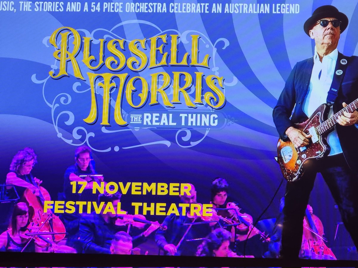 Just saw the consumate professional #RussellMorris with a 54 piece orchestra @ the iconic #Adelaide Festival Theatre. Magnificent.