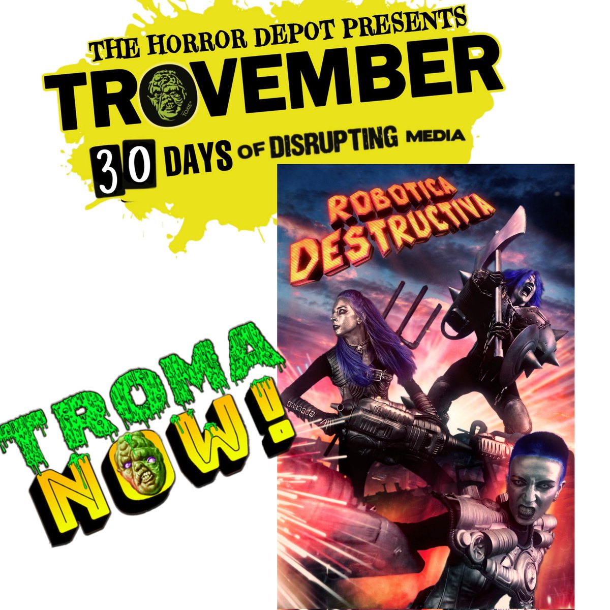 Today's Trovember pick is Robotica Destructiva From 2023. This sci-fi robot romp has tons of violence, heart, and really killer visuals. Plus My really talented friend @BabetteBombshel was in it so it's obviously awesome!!
#robot #roboticadestructiva
