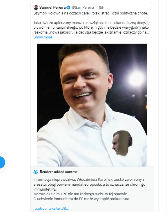 KorolukM's tweet photo. Community notes coraz bardziej zakorzenia się na polskim X.

Ciężkie czasy nadchodzą dla pisowskich propagandystów. https://t.co/wRtXtE0liG