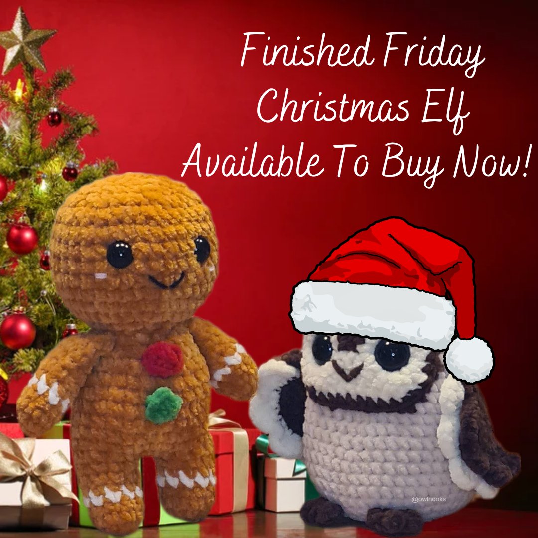 Owl_Hooks's tweet photo. Owl introduces Gingerbread Man!
The 3rd make in the Nov & Dec theme of Christmas!
Owl Hooks: https://t.co/xA30xXJLIm
#owlhooks #crochet #amigurumi #handmade #softtoy #plushie #owl #etsy #numonday #smallbusiness #christmas #finishedfriday #gingerbeard #gingerbreadman https://t.co/Hnvk13U7So