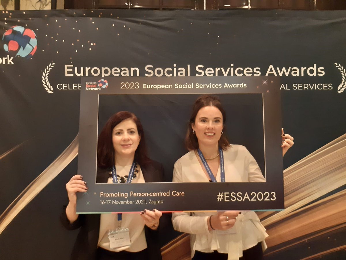 Last night, our Standards Programme Manager, Linda Weir, and Project Lead for Standards Development, Cathy Duggan, attended the @ESNsocial Awards to celebrate innovation and excellence in social services. #ESSA2023