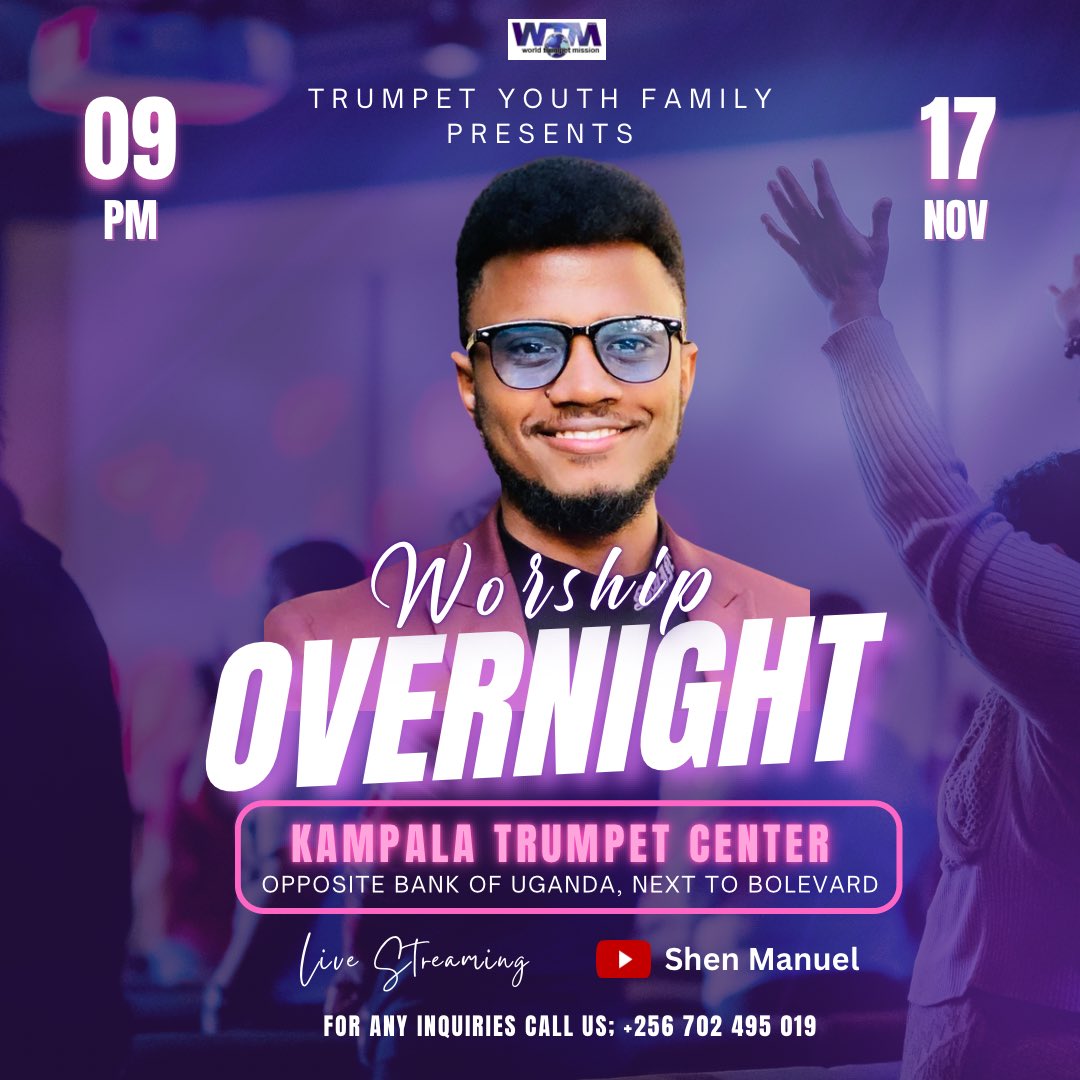 ShenmanuelArt's tweet photo. HAPPENING TONIGHT 👏👏👏

Attend either ONLINE or Join us at Kampala Trumpet Center in the middle of the Capital City of Uganda right opposite Bank of Uganda

Watch online via this link 👉 https://t.co/iCLdIF7yBe

DON’T MISS 🙌🙌 https://t.co/G8moJy1kol