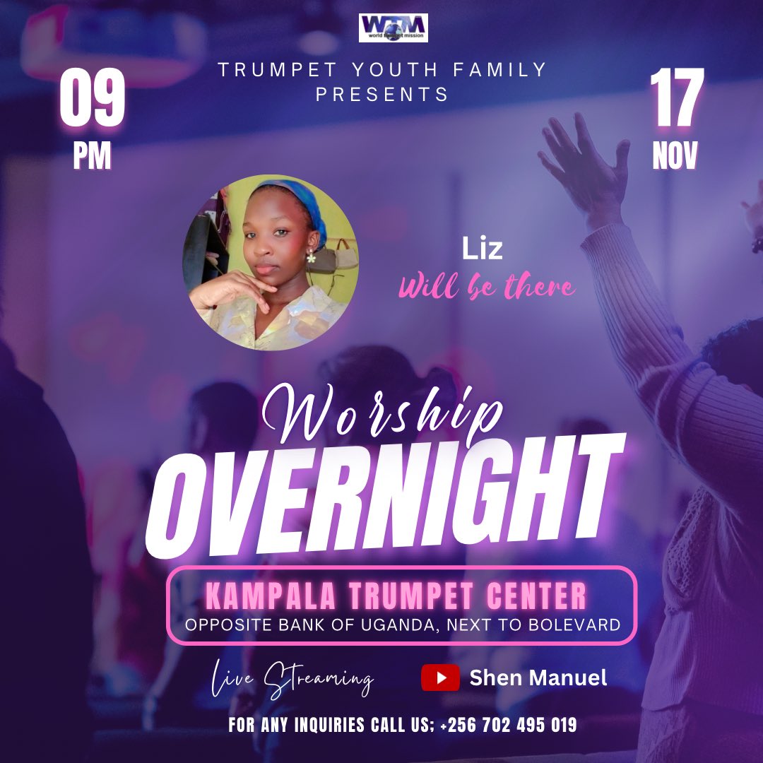 ShenmanuelArt's tweet photo. HAPPENING TONIGHT 👏👏👏

Attend either ONLINE or Join us at Kampala Trumpet Center in the middle of the Capital City of Uganda right opposite Bank of Uganda

Watch online via this link 👉 https://t.co/iCLdIF7yBe

DON’T MISS 🙌🙌 https://t.co/G8moJy1kol