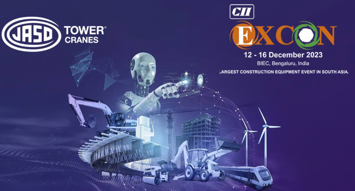 noticiasmaquina's tweet image. JASO Tower Cranes en EXCON 2023 dlvr.it/SyyGQs #ELEVACION #EXCON2023 #gruas #JASO noticiasmaquinaria