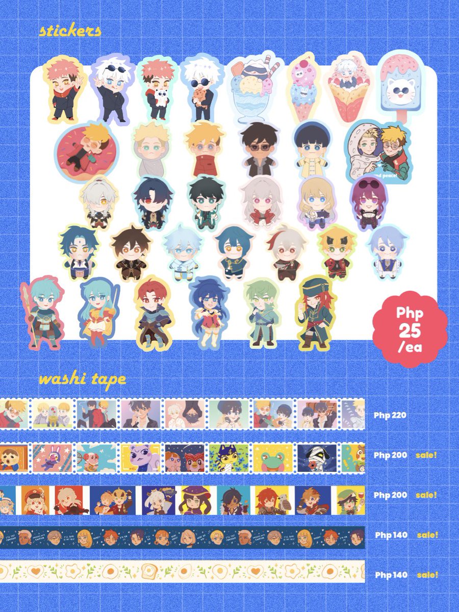 patsudonn's tweet photo. hereβs my catalogue for stickercon mnl this coming sunday, see you!!! im at table 40! π«Ά #stickerconmnl #stickercon2023 #stickerconmnlholidaypopup https://t.co/xWmlfbOkbv