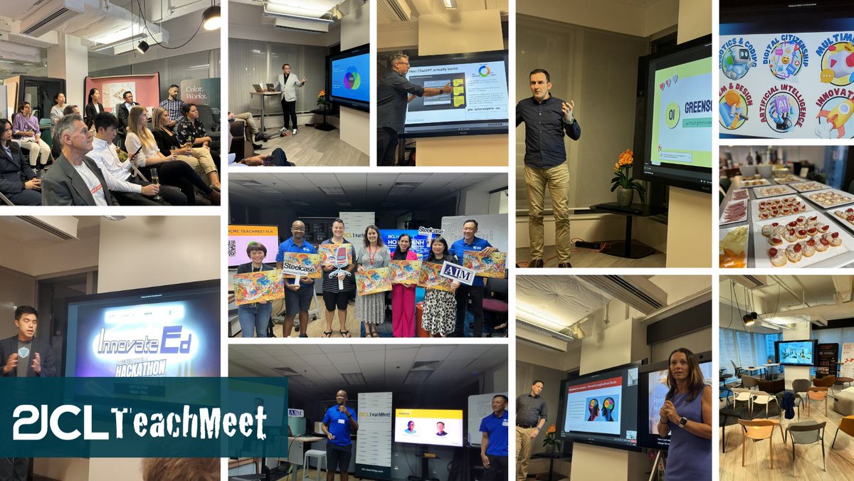 21cli's tweet photo. Thank you to all the presenters and educators who joined us at TeachMeet Hong Kong and Ho Chi Minh City last night. We can't wait for the next one! 🌟 
@CoraEdTech @EdTechKeith @PhuHua  @clos_gm @MariaBrett90 @tweetdanai @cecigomez_g @amyliang_edu @jasonprohaska @stulowe80 https://t.co/xXGxborkkZ