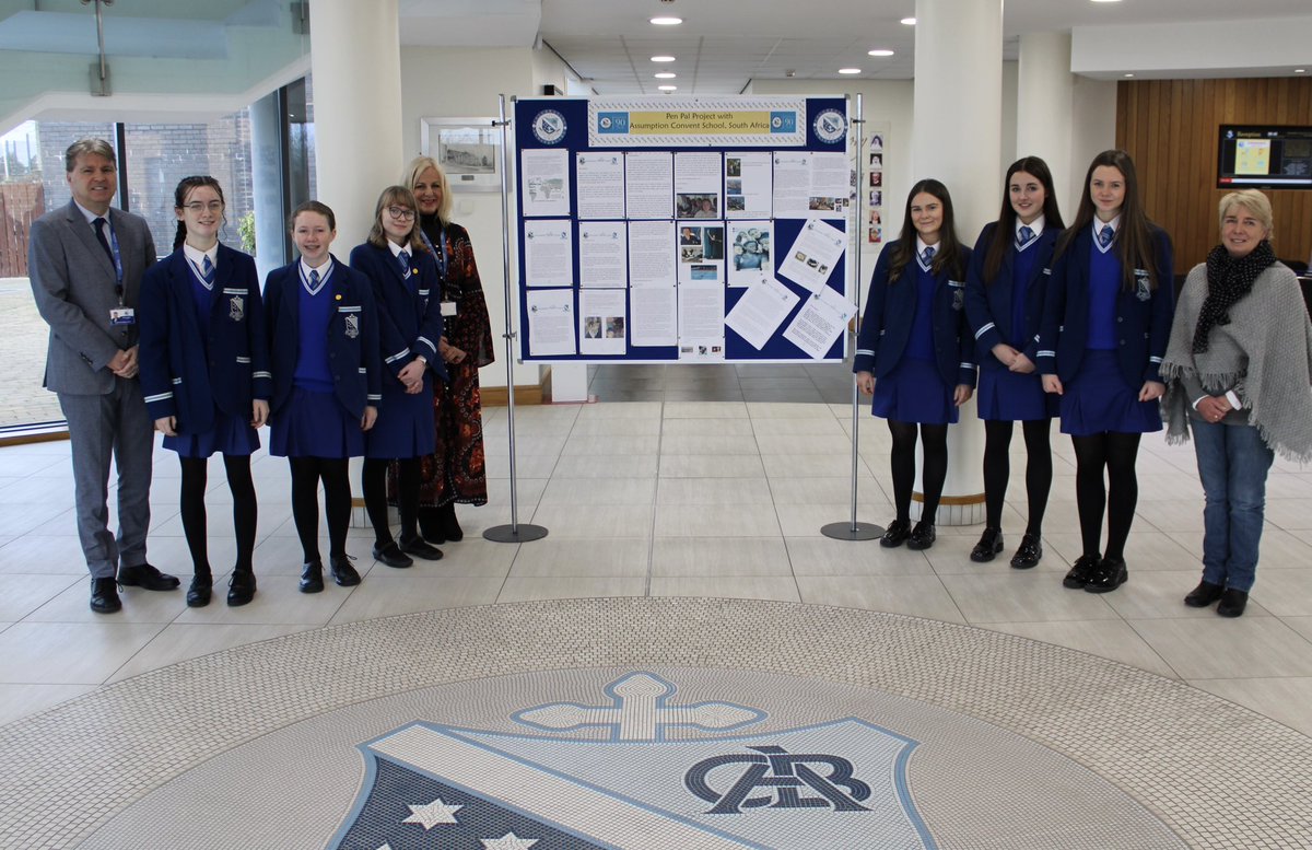AGS_English's tweet photo. As part of our 90th Anniversary celebrations, students have been forging links with our Sister Schools in South Africa as part of a Pen Pal letter- writing project. They were delighted to meet former Principal of Maryvale PS, SA, Ms Kristen Smith today @assumptionlive https://t.co/BP7JZ6Ywh2