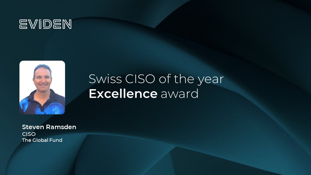 [#EvidenCustomers] 👏 Congratulations to Steven Ramsden, CISO of The Global Fund, for winning the prestigious Swiss CISO of the Year Excellence award! 🏆 This award recognizes Steven's outstanding leadership and contributions to #cybersecurity in Switzerland and beyond.