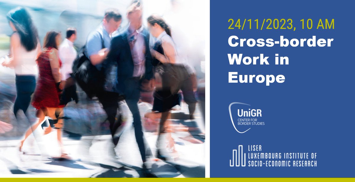 Save-the-date – Presentation of the new book "Cross-border Work in Europe" with #UniGR_CBS members! The book with 14 English and French texts gathers 21 experts from Europe and is presented publicly for the first time on Nov 24 <a href="/LISERinLUX/">LISER</a> 
👉 shorturl.at/fkvX5