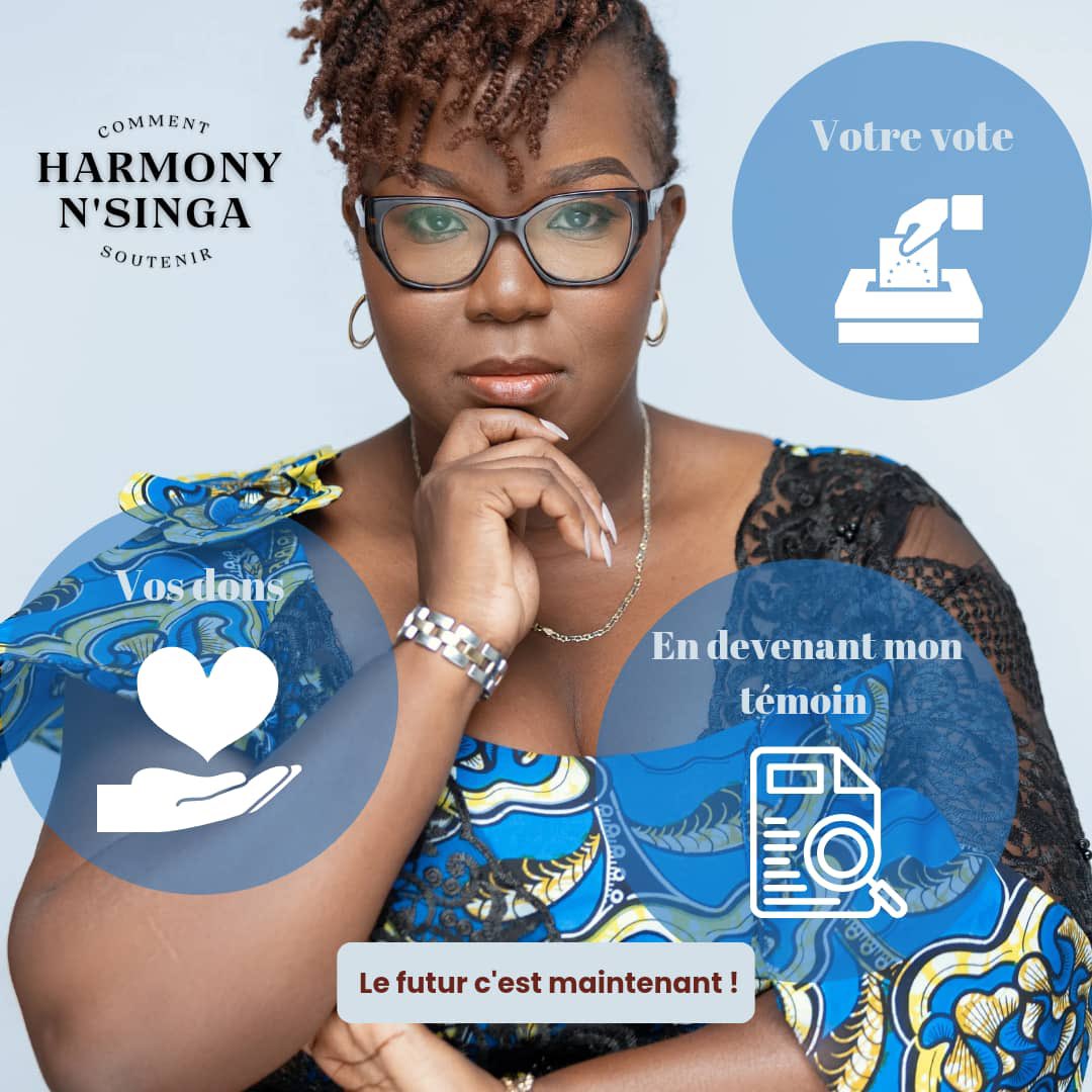 OvoOsha's tweet photo. Bonjour #PCT,

Comme vous le savez depuis un moment maintenant,je suis candidate à la députation nationale.

Ma candidature s'inscrit dans une démarche plus globale d'être une actrice du changement de notre pays, puisque je crois qu'il est temps de vouloir plus, d'aspirer à l'excellence et de ne plus se limiter qu’à regarder au loin la politique congolaise.

Je crois en moi, je crois en notre capacité de travailler avec sérieux afin de prouver que l’excellence est à notre portée.

Seule je n’y arriverai pas. Pour obtenir ce siège, je dois m’appuyer sur vous tous qui croyez en nous.

Aujourd'hui,je viens solliciter votre soutien et votre accompagnement dans ce cheminement vers le changement.

Comment soutenir Harmony N'singa ?

1. Par votre vote.

Si vous êtes un électeur de la circonscription de la Lukunga, votre vote sera le premier soutien dont j'aurais besoin dans cette course. Chaque voix compte!

2. Par un don.

Battre campagne demande des moyens financiers importants.
Ces moyens peuvent être réunis grâce à un petit geste de votre part.
Vous êtes nombreux à suivre @OvoOsha.
Une contribution de chacun d'entre vous pourra nous aider largement à financer notre course.
-M-Pesa +243822222138
-Sur le site internet de notre parti politique https://t.co/fqUo2xaoAM

3. En devenant témoins pour le compte de la candidate Harmony N'singa (on en a jamais trop!)

Si cette option vous intéresse, écrivez-moi en DM

Je ne sais pas à quelle mesure vous pourrez me soutenir mais le geste de chacun compte dans cette lutte pour le changement.

Du fond du cœur, merci !

Le futur c’est maintenant !
#Sikoyo
#Lukunga375