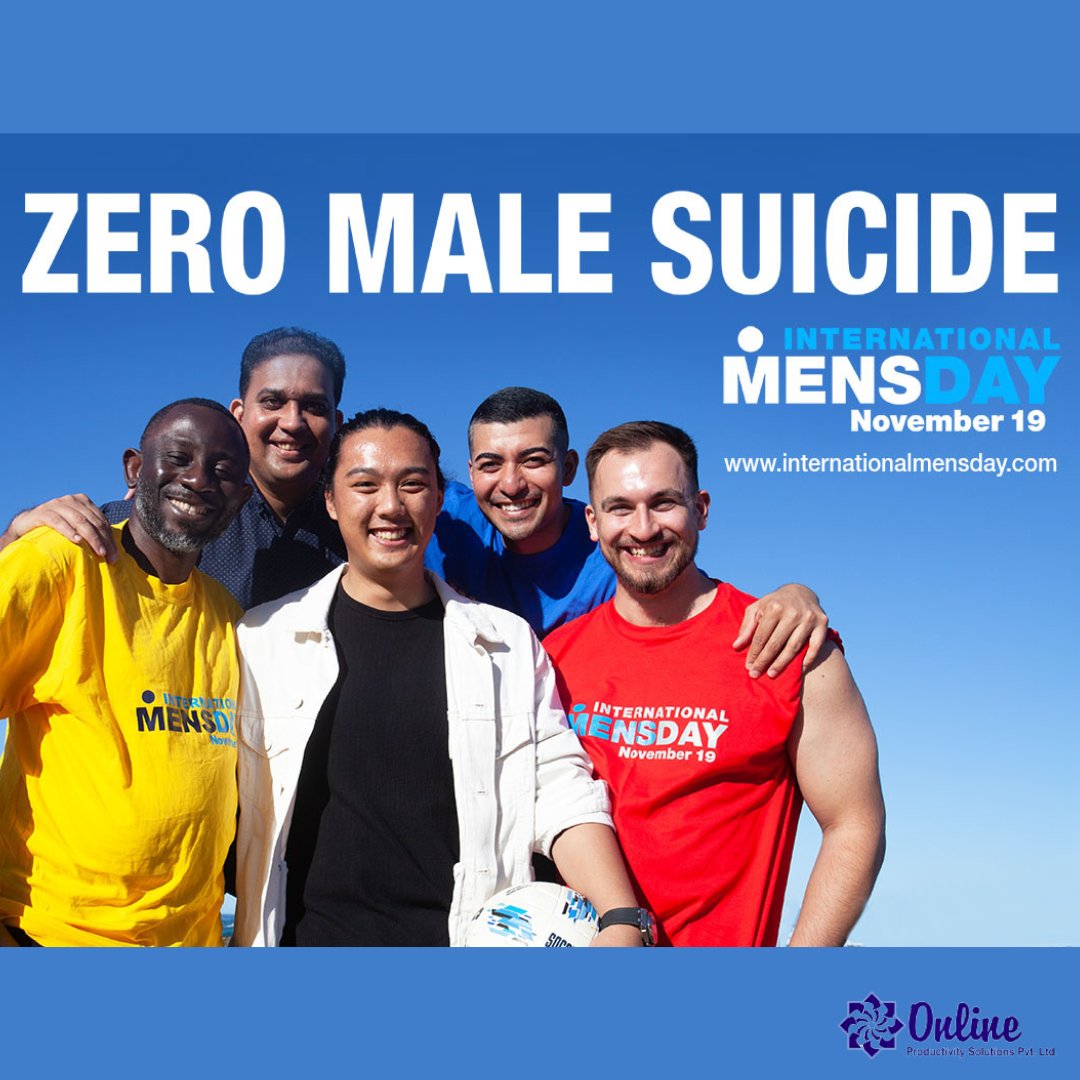 opspl's tweet photo. November 19th is #InternationalMensDay, a day to recognise and appreciate men worldwide and raise awareness of men’s well-being. This year, the theme is "Zero Male Suicide".
Know More: https://t.co/6O2Oy8MdmQ
.
.
#InternationalMensDay2023 #ZeroMaleSuicide #OPSPLCares #OnlineGoa https://t.co/jjOrVJQ5R3