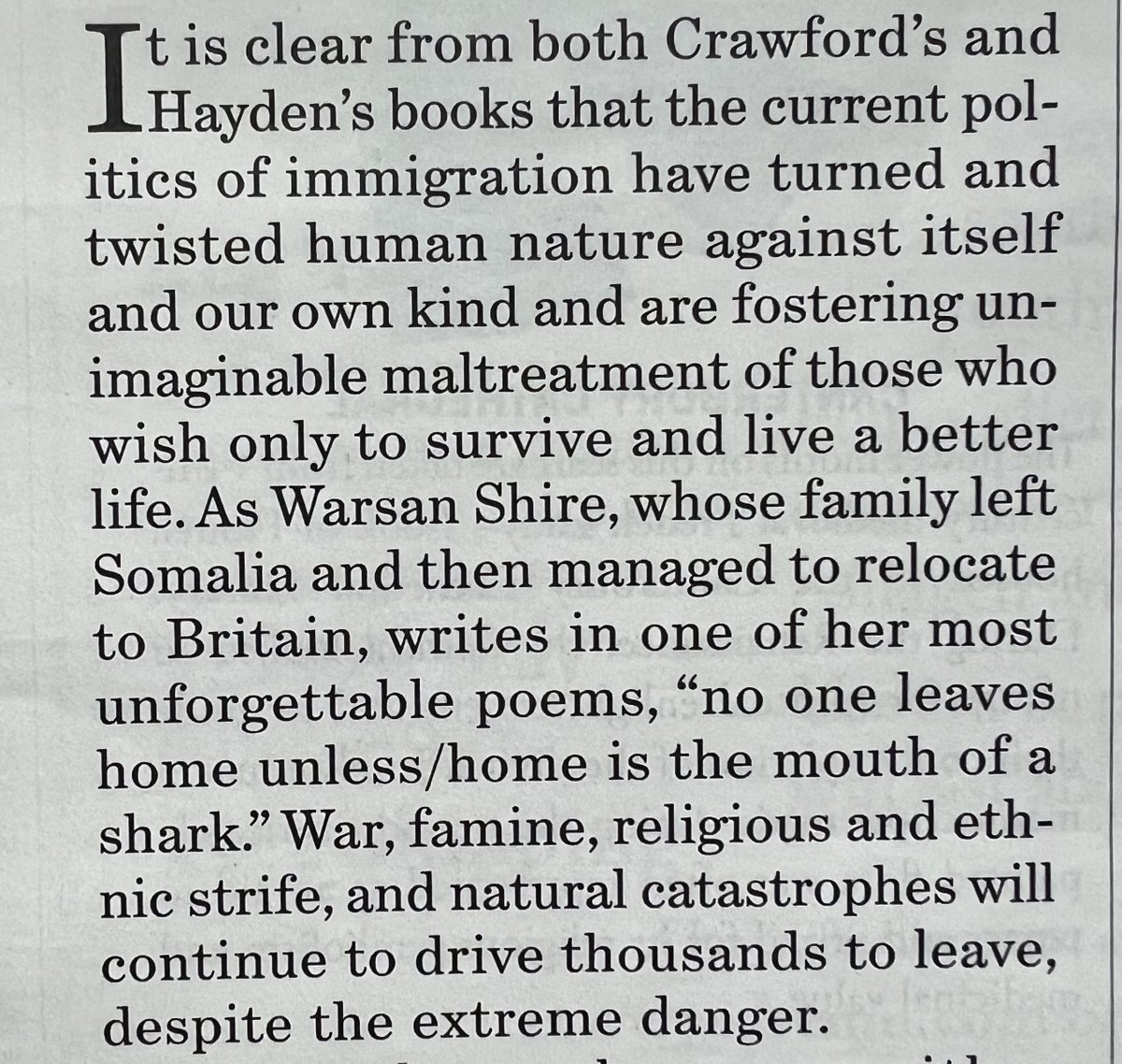 Brilliant piece on borders &review of THE EDGE OF THE PLAIN by @marina_warn in @nybooks! 'Crawford belongs with other storyteller-explorers -like Iain Sinclair, Rebecca Solnit, and Robert Macfarlane- who are stretching naturalist observation into incisive cultural inquiry'...