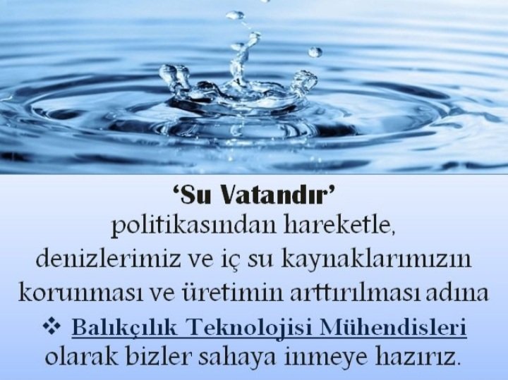 <a href="/ibrahimyumakli/">İbrahim Yumaklı</a> <a href="/SuYonetimi/">Su Yönetimi Genel Müdürlüğü</a> <a href="/suverimliligiTR/">Su Verimliliği Seferberliği</a> Balıkçılık ve su ürünleri üretim kaynaklarının geliştirilmesi ve verimliliğin arttırılması icin BALIKÇILIK TEKNOLOJISI MÜHENDİSLERI ATAMA BEKLIYOR
