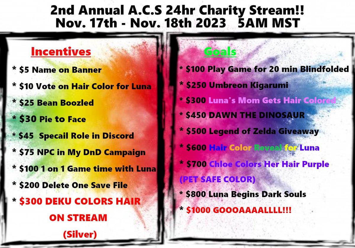Before 24 hour #AmericanCancerSociety #CharityStream!! LETS HAVE SOME FUN GAMERS!! Share share share!! LETS GO GAMERS!!! twitch.tv/slunanr/