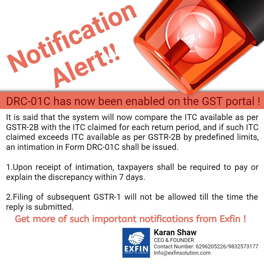 exfin_solution's tweet photo. Exfin brings for you the latest notifications and insights released officially. #GST #GoodsAndServicesTax #Taxation #TaxCompliance #GSTIndia #GSTReturn #GSTRegistration #IndirectTax #TaxFiling #GSTUpdates #Exfin #ExfinSolution #ESPL #Finance #Investing #StockMarket https://t.co/tGuoOjneGq