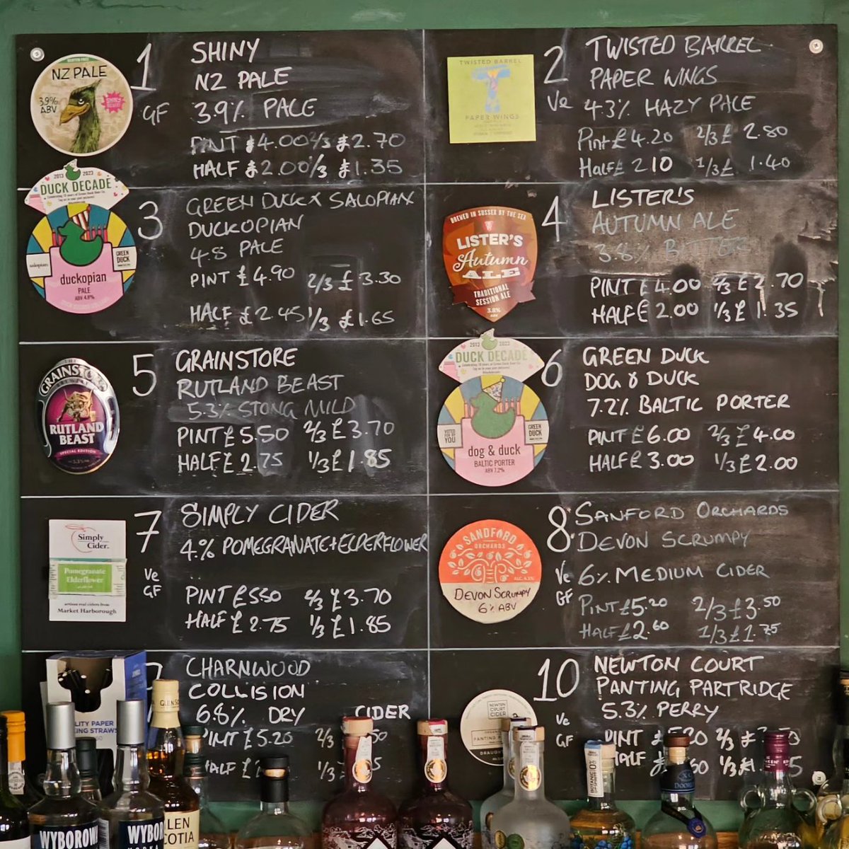 beerhouses's tweet photo. We are pouring 4 birthday beers from @green_duck_brewery with another one to come on shortly to celebrate their 10th year.

#beerboard #marketharborough #greenduck https://t.co/m6jz7QluqS