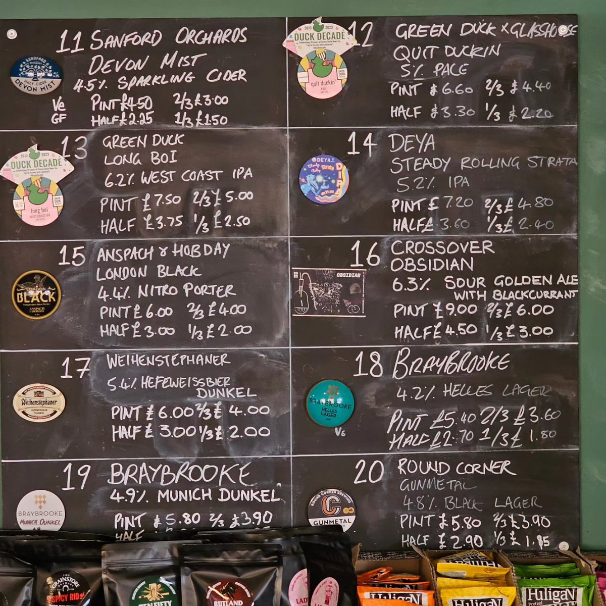 beerhouses's tweet photo. We are pouring 4 birthday beers from @green_duck_brewery with another one to come on shortly to celebrate their 10th year.

#beerboard #marketharborough #greenduck https://t.co/m6jz7QluqS