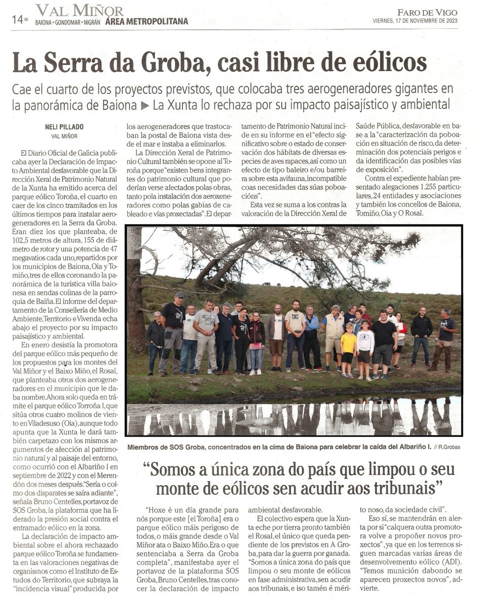 ecoloxistasPonS's tweet photo. Todo o mérito para a sociedade civil, que soubo organizarse e non se amilanou!!!
Exemplo de traballo ben feito e Loita Incansable de #SosGroba #iem 👏👏👏👏👏👏👏👏 https://t.co/IISIoB1z7u
