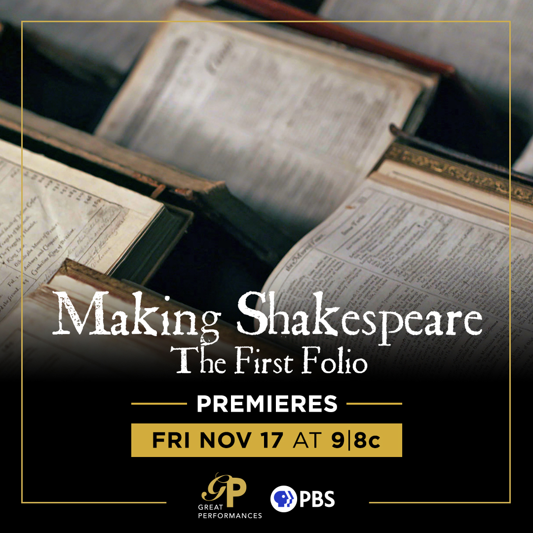 wetatvfm's tweet photo. We all know Shakespeare, and this book is the reason why. "Making Shakespeare: The First Folio" premieres Friday, November 17 at 9p on WETA PBS &amp; WETA Metro. https://t.co/VFIcU5fC1y
