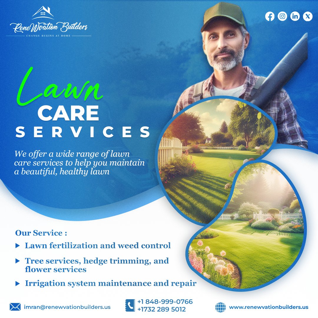 renewvatio's tweet image. Transforming lawns into lush paradises! 🌿✨

Our expert lawn care service at Renewvation Builders is here to make your outdoor space truly extraordinary.

From mowing to landscaping, we've got your green dreams covered. 🏡💚

#RenewYourLawn #GreenSerenity #LawnCareMagic