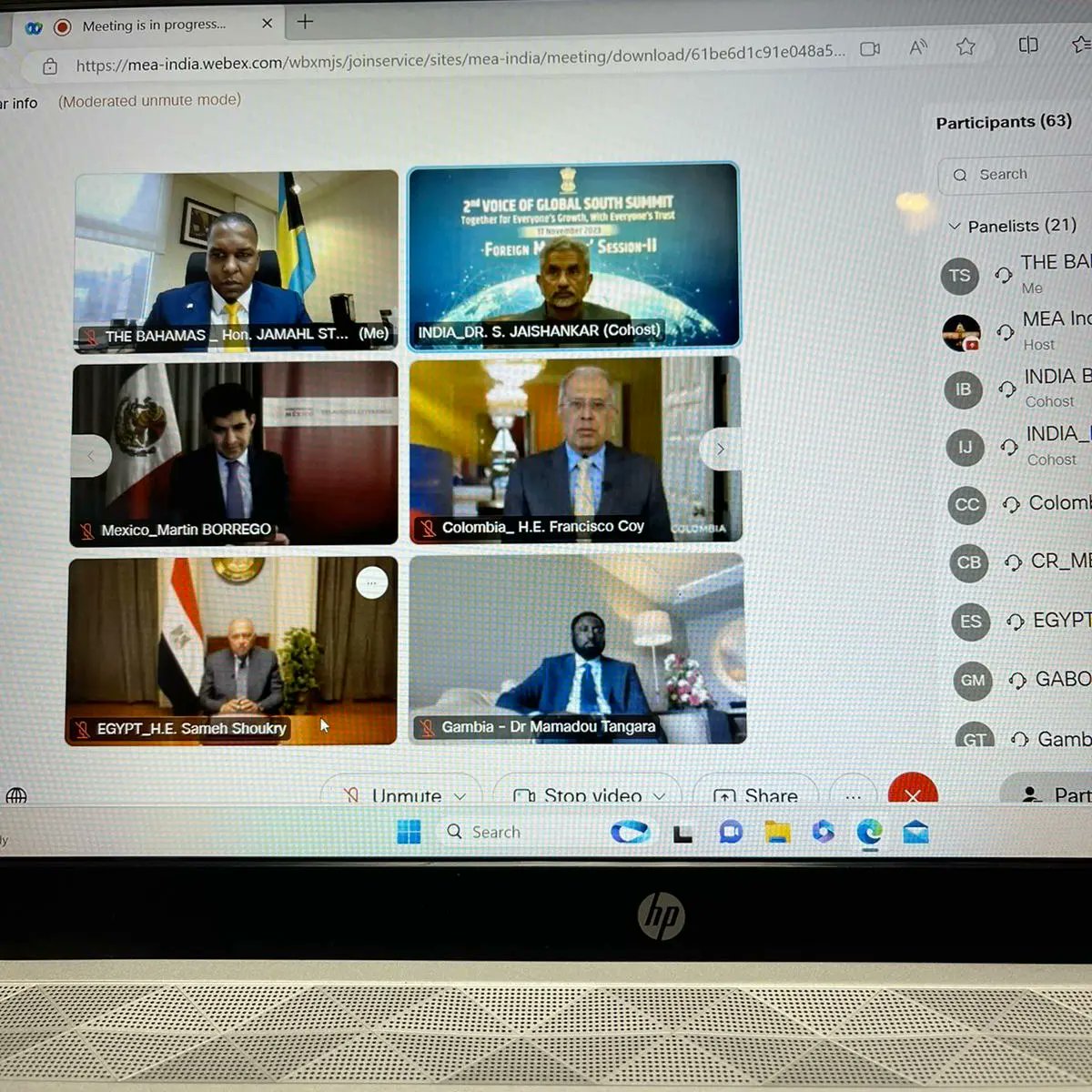 JamahlStrachan's tweet photo. Delivering The Bahamas' statement at the Foreign Minister's Session of the 2nd Voice of the Global South virtual meeting. https://t.co/tLMijM1yjz