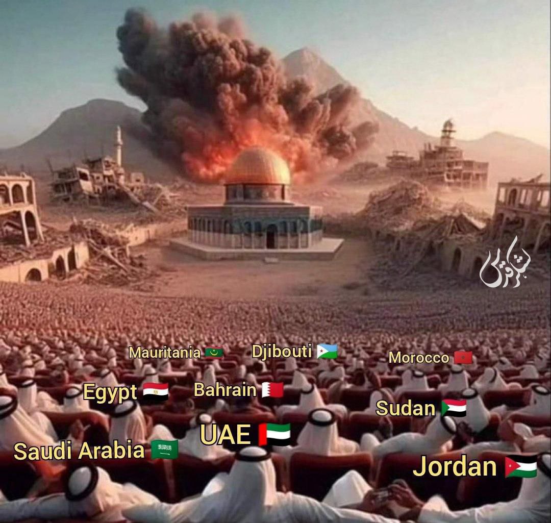Mojtaba14849543's tweet photo. «عربستان، اردن، مصر، امارات، بحرین، جیبوتی، مغرب، سودان و موریتانی»

🔹‌این عکس ساخته هوش مصنوعی هر روز داره از واقعیت هم واقعی‌تر میشه..

اللهم عجل لولیک الفرج💔

#Gaza_Genocide
#طوفان_الأقصی
#palestine
#غزة
#Gaza
#ThePromisedSaviour https://t.co/dIrcQiAD3y