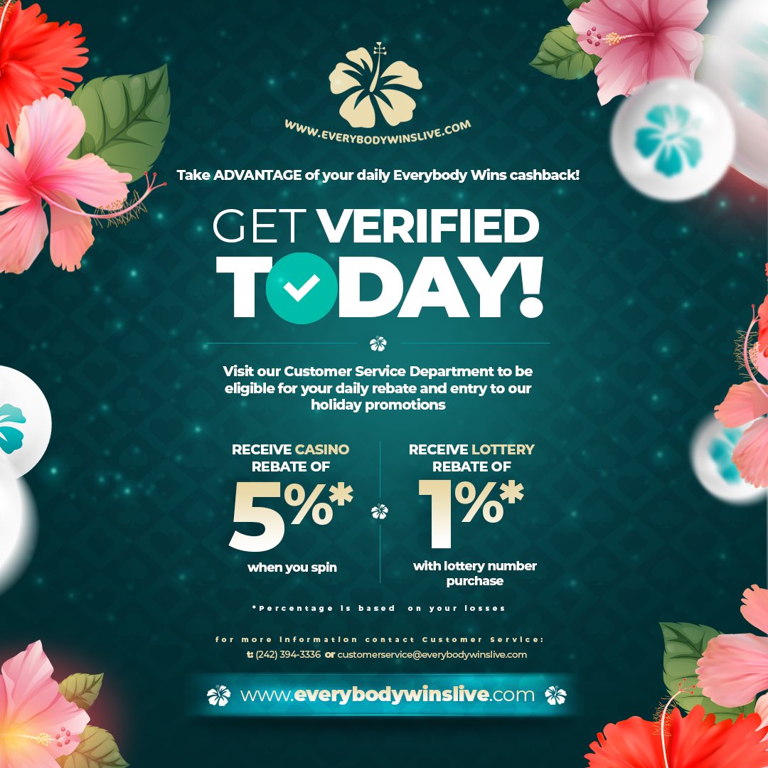 Did you know that #EverybodyWinsLive gives you daily rebates? 

Make sure your account is verified so you can be eligible not just for this but all upcoming promotions!