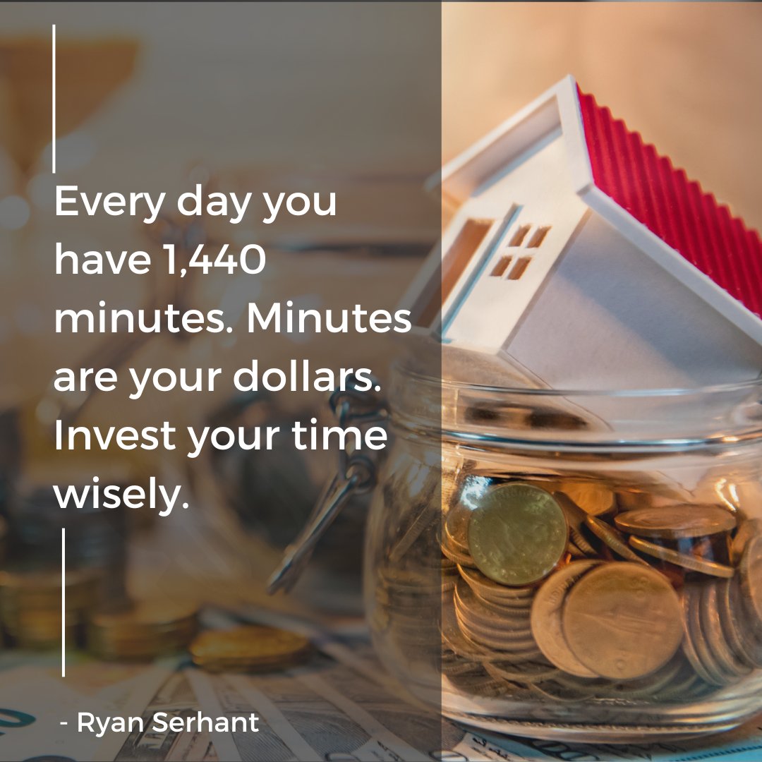 ⏳💰 Time is your most valuable currency. Spend each minute like it's a dollar - invest in yourself! 💸🕰️ 

#RyanSerhant #RealEstate #Mindset #quote #RealEstateQuotes #TimeIsMoney #InvestWisely #RyanSerhantWisdom