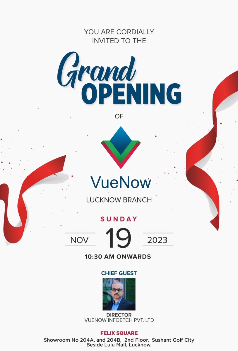 LtdVtst's tweet image. Grand Opening. #Vuenow #Lucknow #edc