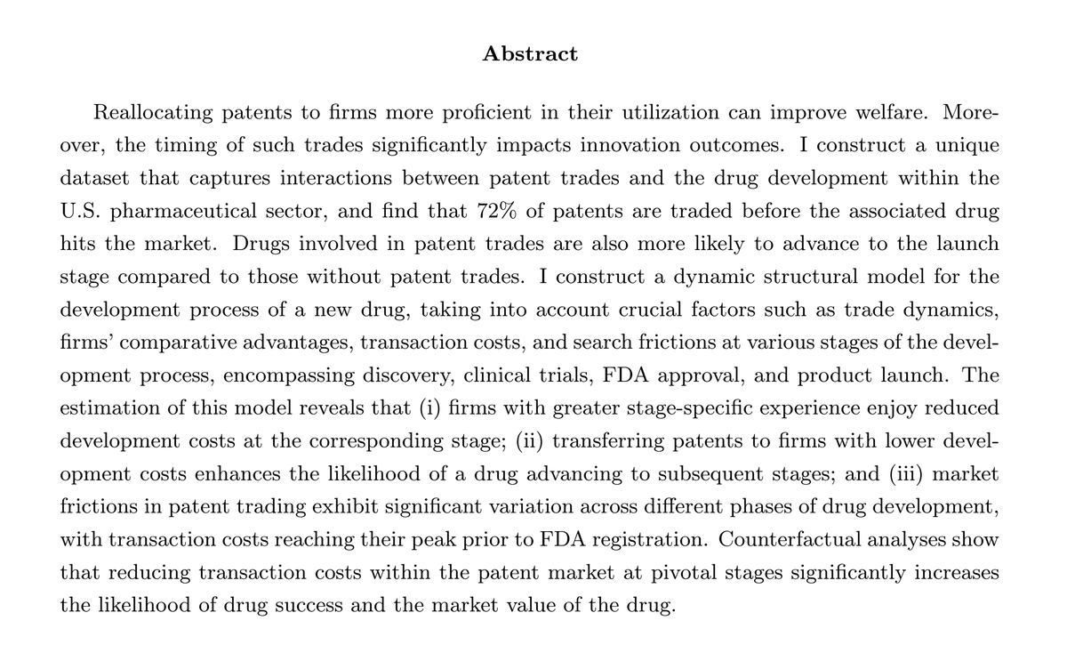 Jie Fang

JMP: "When are Patents Traded and Why: A Dynamic Structural Model of Drug Development and Patent Trading"

Website: sites.google.com/view/fang-jie
