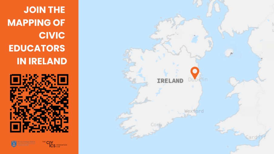 📢Calling Civic Educators in Ireland! 📢 Passionate about civic education? Join Europe-wide mapping of civic education. Connect and spotlight civil society on a comprehensive map brought to you by THE CIVICS. Join by answering a short survey!