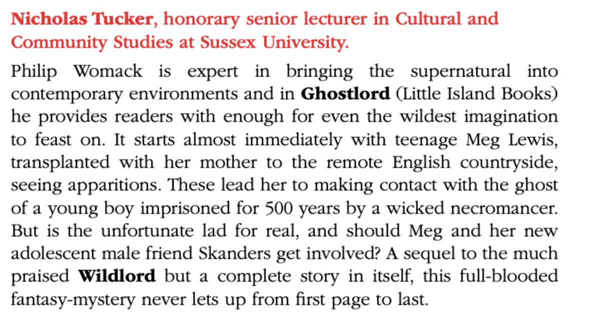 WomackPhilip's tweet photo. I'm absolutely thrilled that Nicholas Tucker has chosen #ghostlord as a Children's Book of the Year for @BooksForKeeps https://t.co/dr2IwtptwU