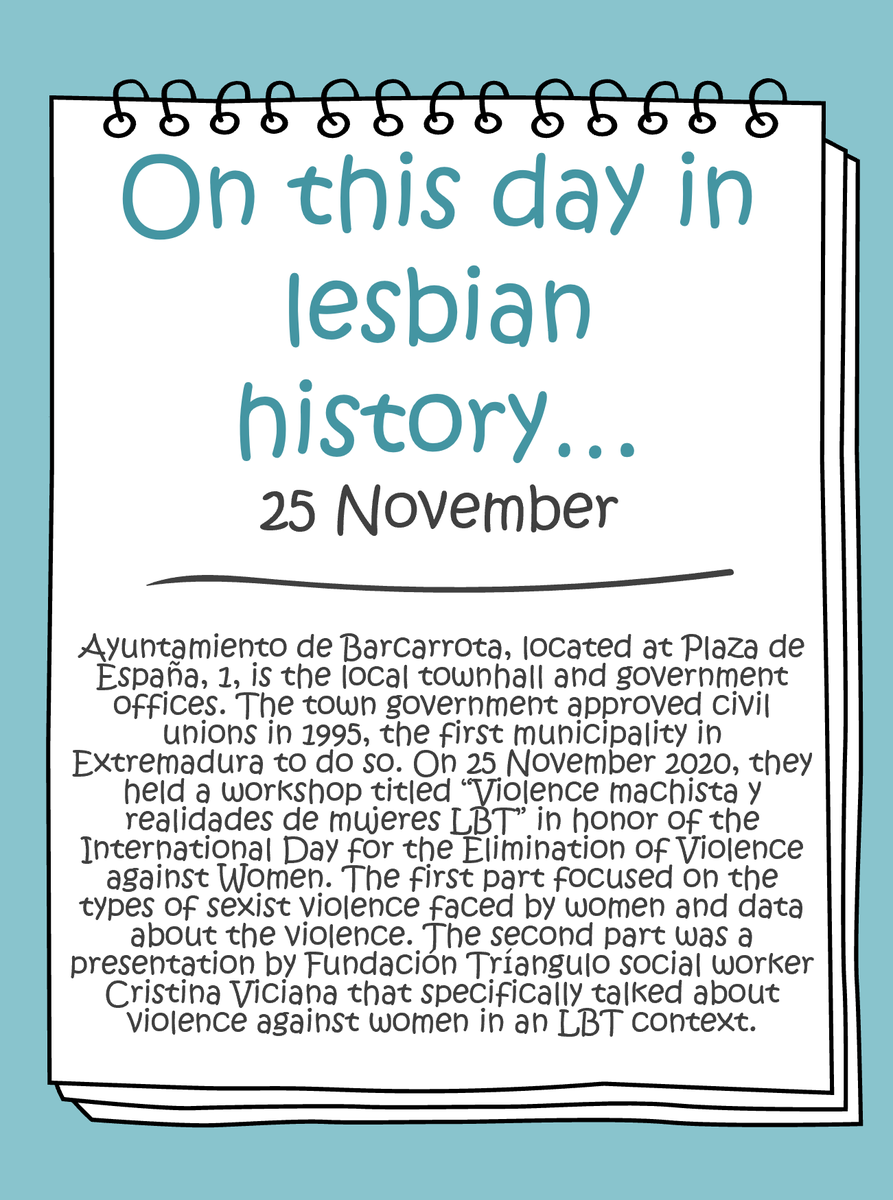 espanasafica's tweet image. On 25 November 2020, Ayuntamiento de Barcarrota held a workshop titled “Violence machista y realidades de mujeres LBT” in honor of the International Day for the Elimination of Violence against Women. 
#OTD #Erk