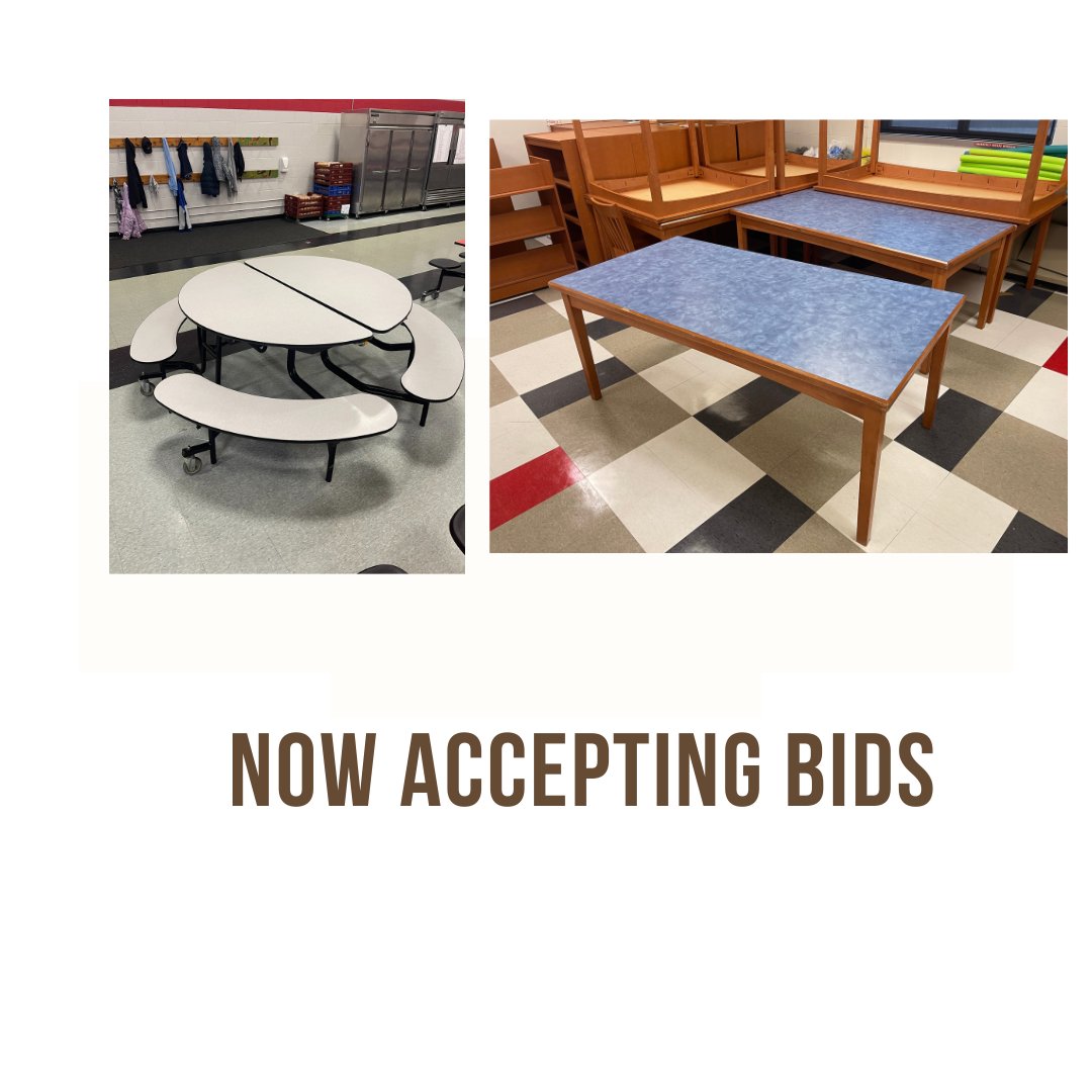 WPCS is now accepting bids on 2 lots of tables. Bidding closes on November 24 at 2:00 pm. Find more details here: shorturl.at/uxR56