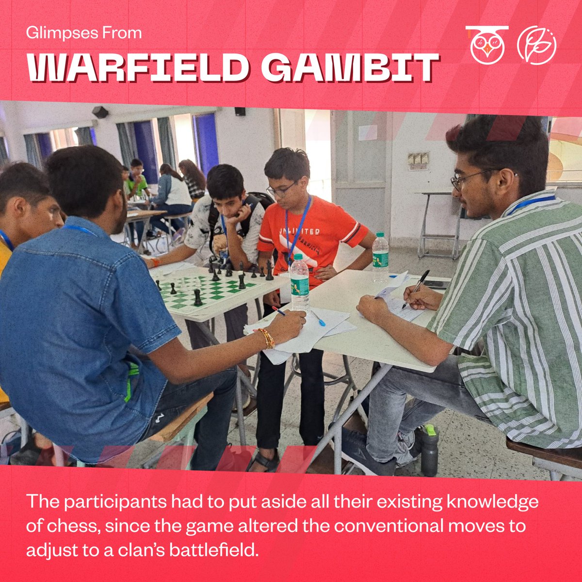 TheTechnothlon's tweet image. 🌟 Glimpses from the Warfield Gambit event! 🌟
♟️Swipe left to witness the strategic maneuvers and intense battles that unfolded on the battleground. 
#technothlon #techno23 #techniche #logic #Warfield #Gambit #IITG #mains