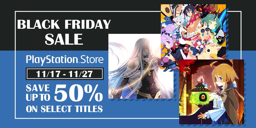 NISAmerica on X: The PlayStation Store Black Friday Sale starts today  until 11/27! This is the first time Disgaea 7 is on sale! Save up to 50% on  select titles. Check it