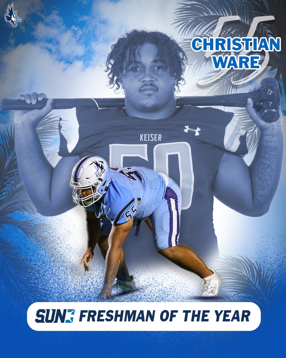 Christian Ware earns himself SUN Freshman of the Year honors!! 😀

#DefendTheBeach