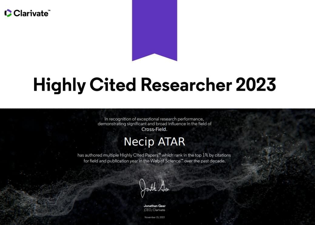pauedutr's tweet photo. Üniversitemiz İçin Büyük Gurur

Rektör Yardımcımız Prof. Dr. Necip Atar'ın Dünyada En Çok Atıf Alan Araştırmacı ödülünü "Web of Science"  @Clarivate tarafından aldığı haberini paylaşmanın heyecanını yaşıyoruz. @YuksekogretimK @erolozvar https://t.co/YWGoUa1RJV
