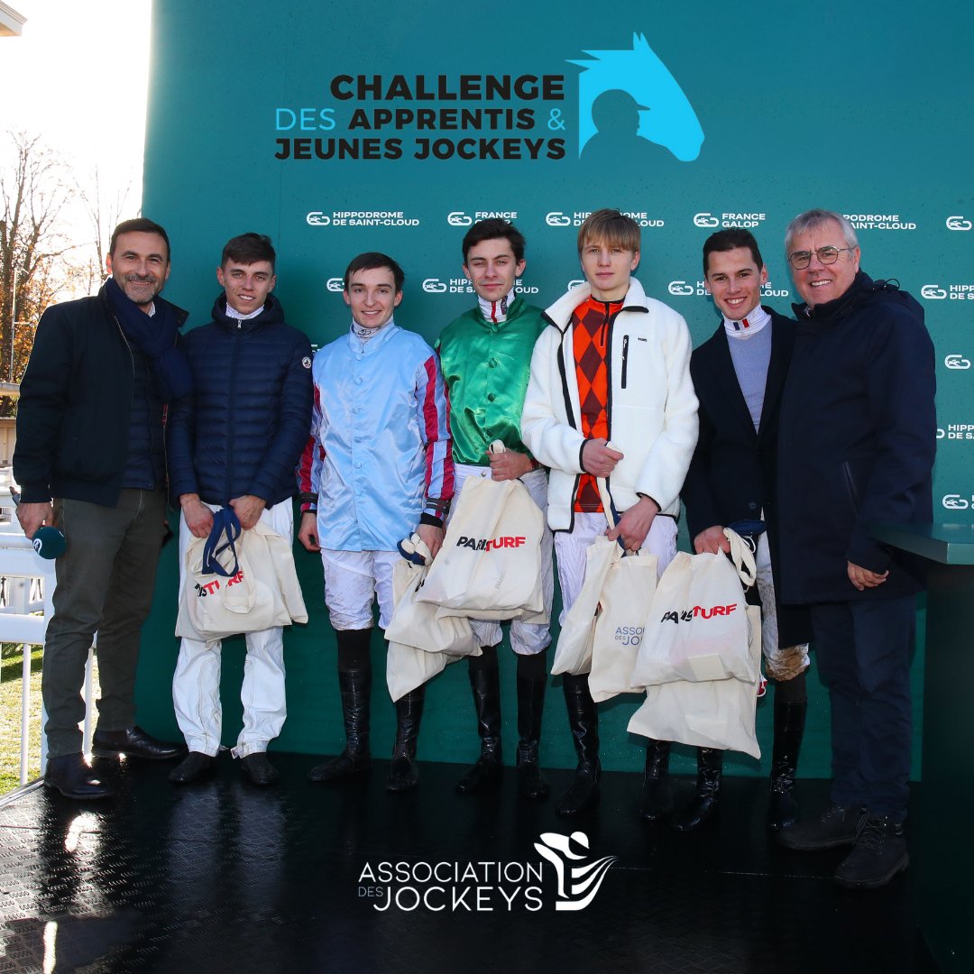 🏇 Championnat des Apprentis et Jeunes Jockeys !🏆 Classement final (au nombre de points) :

🔹César Belmont 50 points
🔹Arthur Mossé 48 points
🔹Corentin Bergé 45 points
🔹Enzo Crublet 42 points
🔹Maxence Marquette 38 points

👏Bravo à tous et merci à @paris_turf et <a href="/francegalop/">France Galop</a>