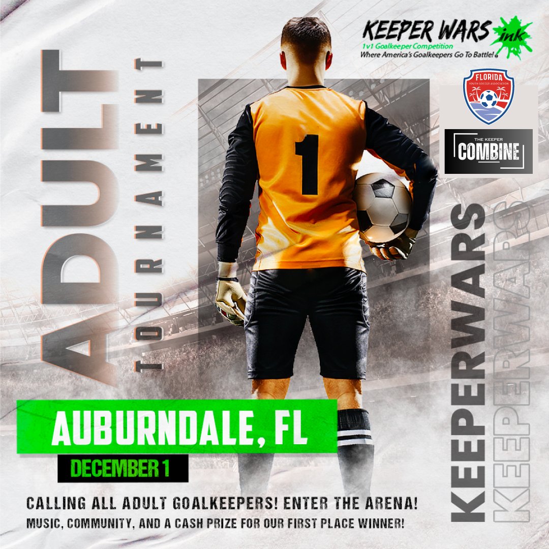 The big event is only 2 weeks away! Reserve a spot for your player and join the goalkeeper community in this action-packed event.

Learn more at:
keeperwarsink.com/florida-decemb…

 #keeperwarsink #nationalqualifier