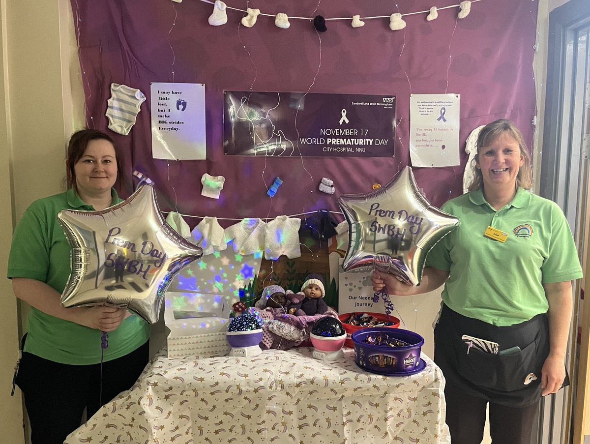 Children's Therapies (@sandwellspot) on Twitter photo Two of our Occupational Therapists celebrating #WorldPrematurityDay at City Neonatal Unit today.<a href="/SWBHnhs/">SWB NHS Trust</a> Two of our Occupational Therapists celebrating #WorldPrematurityDay at City Neonatal Unit today.<a href="/SWBHnhs/">SWB NHS Trust</a>