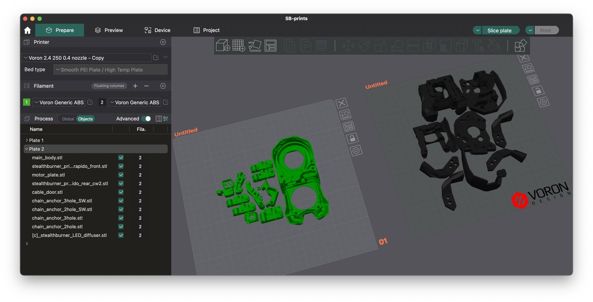 remcoder's tweet image. I really like the ability to create multiple plates in my slicer. #3Dprinting (screenshot is from #orcaslicer)