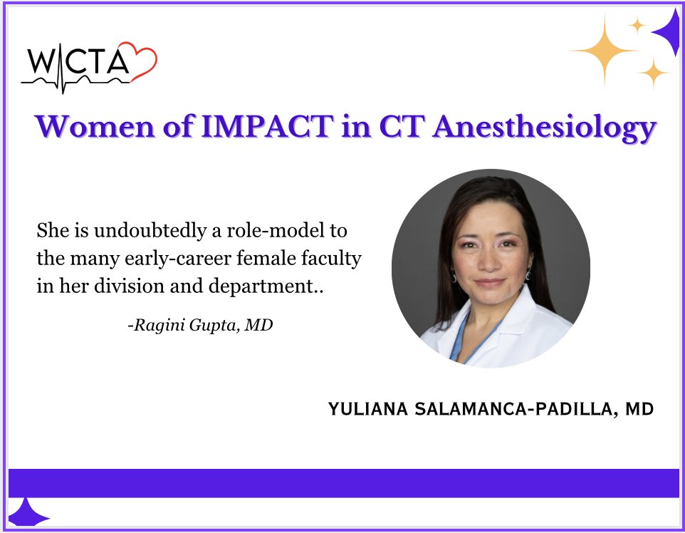 Dr. Yuliana Salamanca-Padilla has been faculty at the Temple University Health System since 2016. During her tenure as an attending Cardiothoracic Anesthesiologist, she has mentored many junior attendings, many of them women.