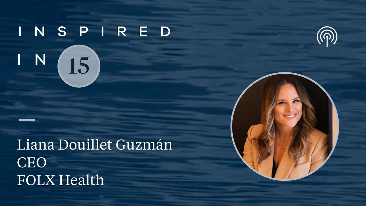 This week on Inspired in 15, @alexavontobel sat down with @lmdouzman of @folxhealth to chat all about the future of specialty healthcare. Tune into the full episode here: bit.ly/3G17PQy