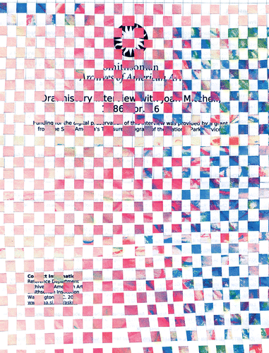ArchivesAmerArt's tweet photo. The newest issue of our journal features “Weaving Abstraction,” a suite of original paper weavings by artist Wendy Red Star (Apsáalooke) that were inspired by the art and words of abstract painter Joan Mitchell. For more: https://t.co/II71t1bIr1
 #SmithsonianNAHM #WendyRedStar https://t.co/zmEaaXZNDM